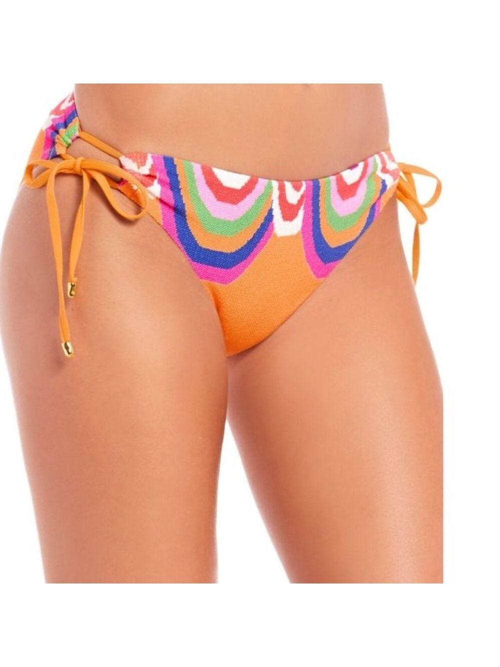 Trina Turk Womens Rainbow Swirl Loop Bottom